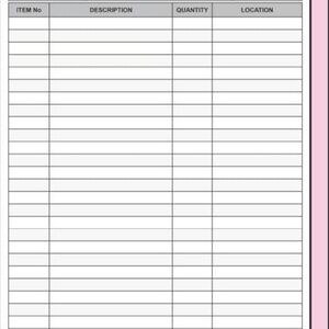Inventory Log Book